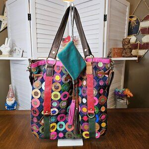 Amerileather, Multi-Colored, X-tra Large Tote / Shopper / Crossbody Bag